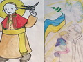 Ukrainas bērni zīmē pāvestu Francisku