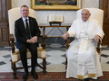 Pāvests tiekas ar Latvijas Valsts prezidentu Edgaru Rinkēviču