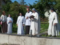 Liepājā iesvēta jaunbūvējamā klostera pamatus