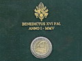 Izgatavotas pirmās eiro monētas ar Benedikta XVI attēlu