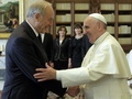 Pāvests tiekas ar Latvijas Republikas prezidentu Andri Bērziņu