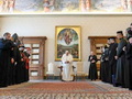 Pāvests tiekas ar pareizticīgo priesteriem un mūkiem